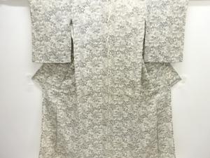 アンティーク　草花模様単衣着物